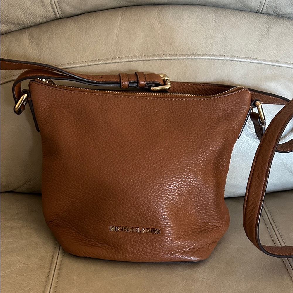 Michael Kors Tan Leather Crossbody Bag